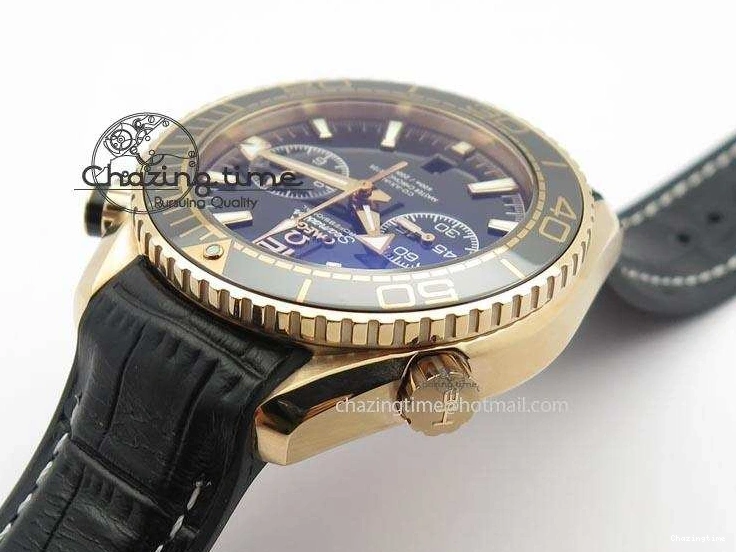 0215 Breathable Seamaster Professional Chrono RG Black Ceramic Black Dial On Black Gummy Strap A 8214